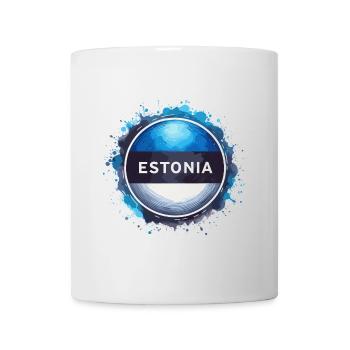 Estland Flagge Fahne Geschenk - Tasse - Weiß - Vorne