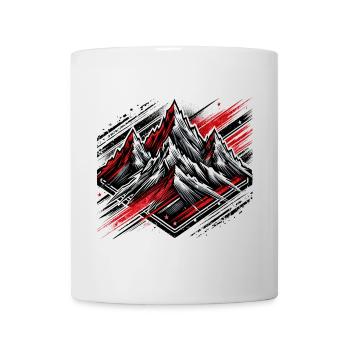 Schroffe Berge - Tasse - Weiß - Vorne