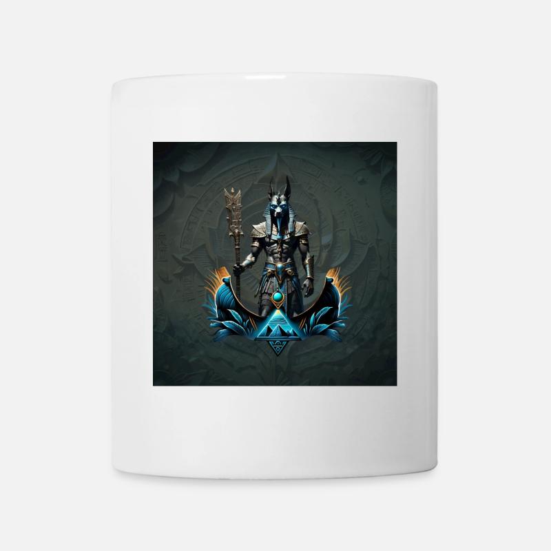 Anubis, der Gott der Toten. - Tasse - Weiß