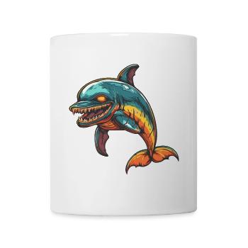 Dolphin Halloween Comic Funny - Mug - white - Front