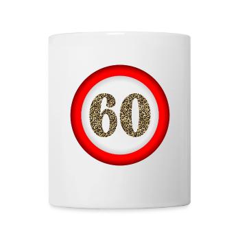60e anniversaire - NUMÉRO 60 ATTENTION - Mug blanc - blanc - Devant