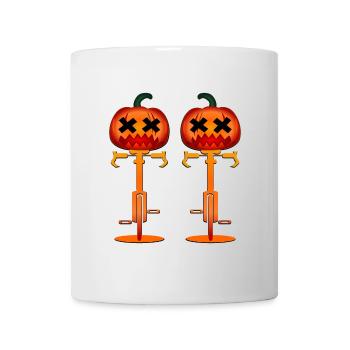 HALLOWEEN COSTUME COUPLE CYCLING - Mug - white - Front