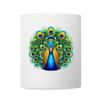 Pfau - Tasse - Weiß - Vorne