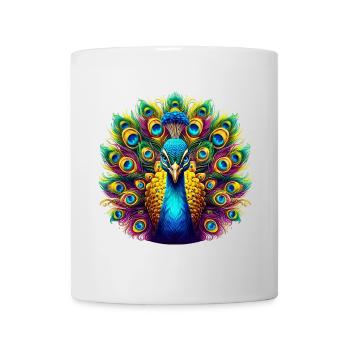 Pfau - Tasse - Weiß - Vorne