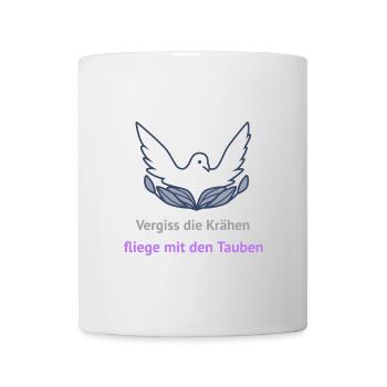 Forget the crows, fly with the pigeons - Mug - white - Front
