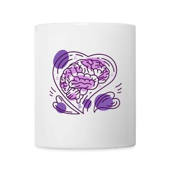 Purple Heart Brain Epilepsy Awareness - Mug blanc - blanc - Devant