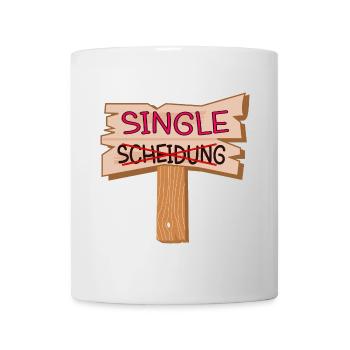 BEZIEHUNG SINGLE SCHEIDUNG - Tasse - Weiß - Vorne