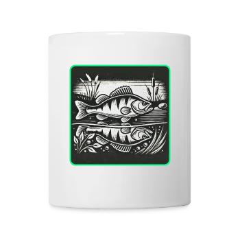 Perch predatory fish design - Mug - white - Front