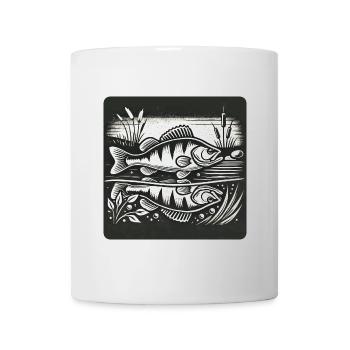 Perch predatory fish design - Mug - white - Front