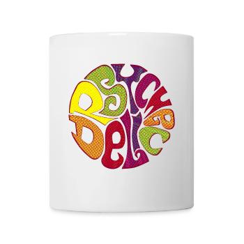 psychedelic psychedelisch bunt Sixties 60s 60er - Tasse - Weiß - Vorne