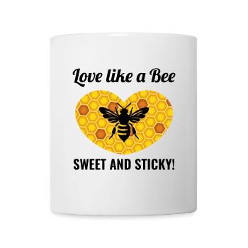 Honeybee Beekeeper Beekeeping Love Heart Valentine - Mug - white - Front