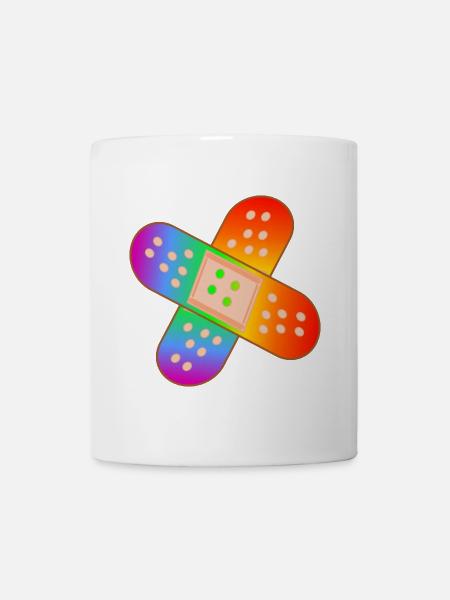 ÉCUSSON ARC-EN-CIEL - Mug blanc - blanc