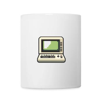 8-Bit DOS Terminal Computer Retro Pixelart - Tasse - Weiß - Vorne