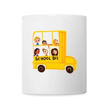 Autobus scolaire - Mug blanc - blanc - Devant