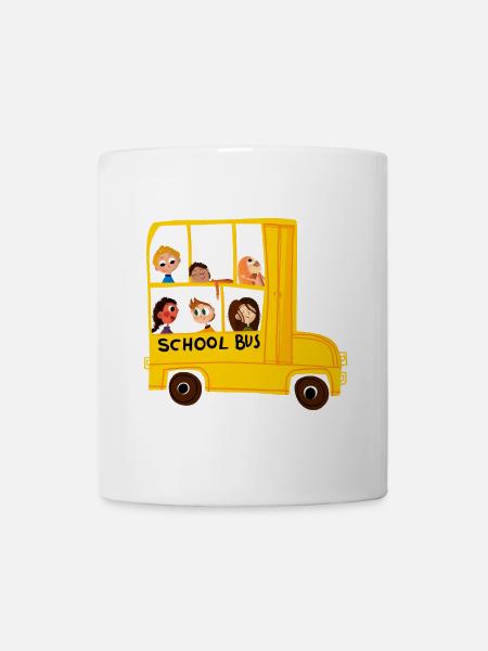 Schulbus - Tasse - Weiß