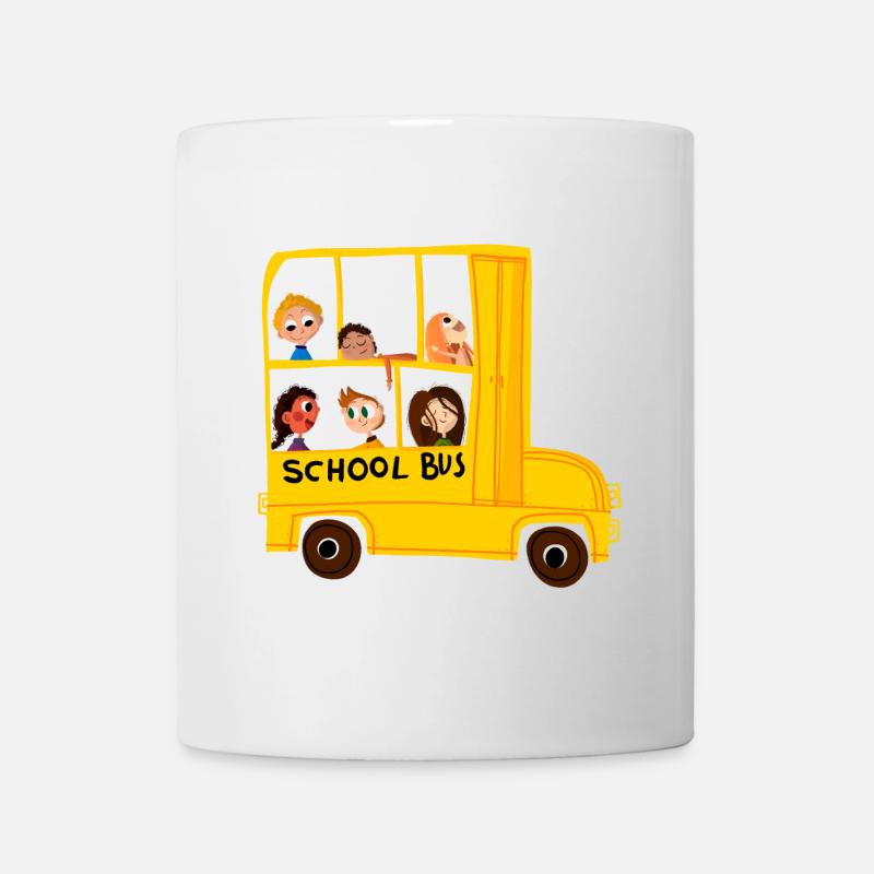 Schulbus - Tasse - Weiß
