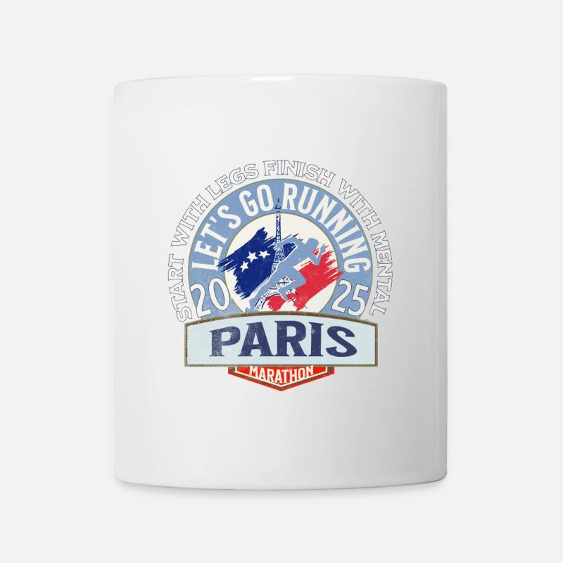 Let s go running in Paris Marathon - Mug blanc - blanc