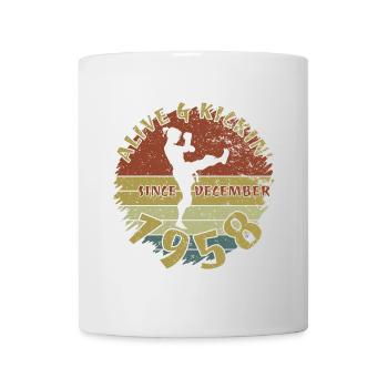 66. Geburtstag Vivant depuis 12/1958 - Mug blanc - blanc - Devant