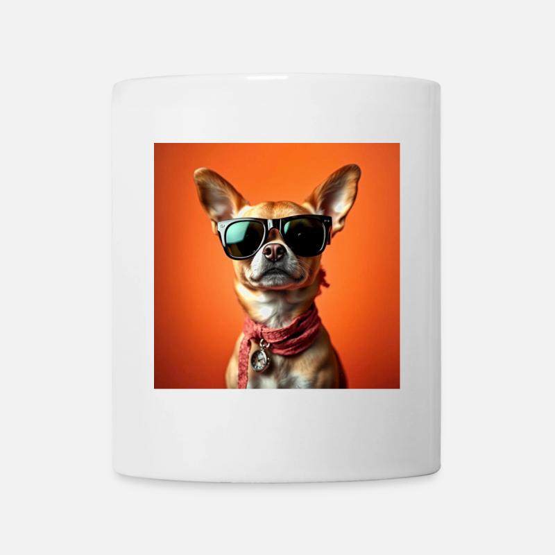 Chiwawa avec style déjanté - Mug blanc - blanc