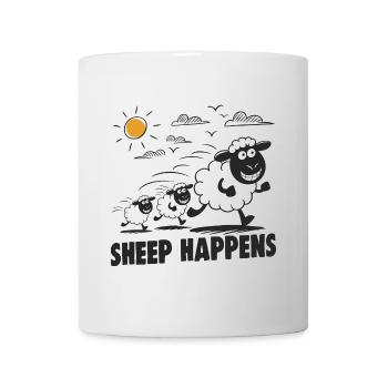 Funny Sheep Sheep Happens - Mug - white - Front