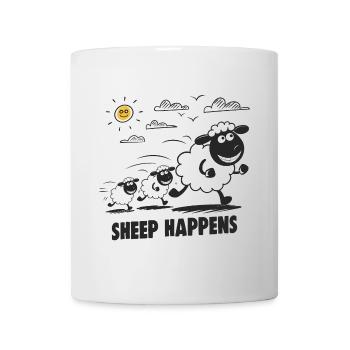 Funny Sheep Sheep Happens - Mug - white - Front