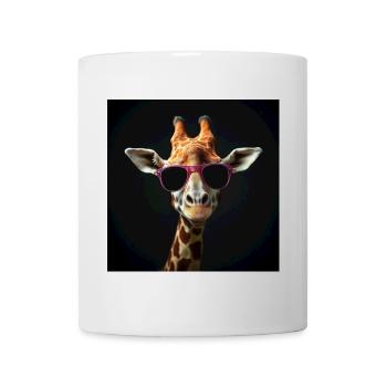Girafe avec un look qui déchire - Mug blanc - blanc - Devant