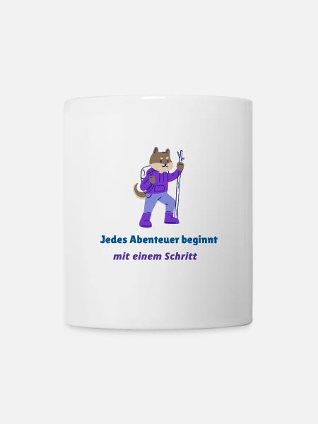 Every adventure begins with a step - Mug - white