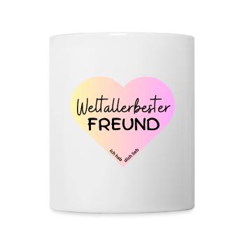Weltallerbester Freund- ich hab dich lieb! - Tasse - Weiß - Vorne