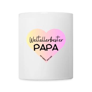 Weltallerbester Papa- wir haben dich lieb! - Tasse - Weiß - Vorne