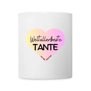 Weltallerbeste Tante- Ich hab dich lieb! - Tasse - Weiß - Vorne