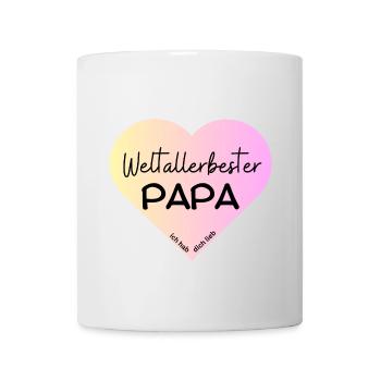 Weltallerbester Papa- Ich hab dich lieb! - Tasse - Weiß - Vorne
