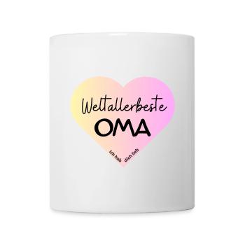 Weltallerbeste Oma- Ich hab dich lieb! - Tasse - Weiß - Vorne