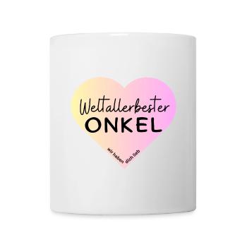 Weltallerbester Onkel- Wir haben dich lieb! - Tasse - Weiß - Vorne