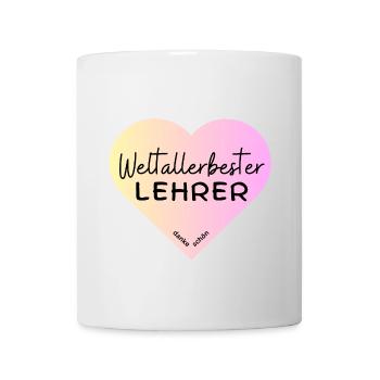 Weltallerbester Lehrer - Danke schön! - Tasse - Weiß - Vorne