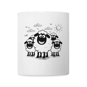 Lustige Schafe Schafherde Tiere - Tasse - Weiß - Vorne