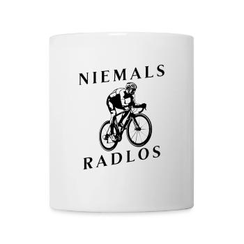 Niemals Radlos - Tasse - Weiß - Vorne