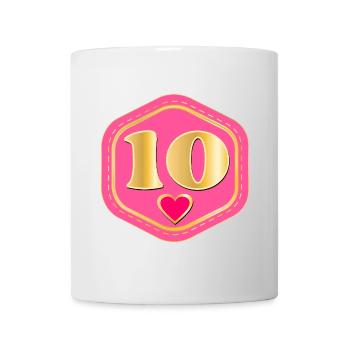 Number Ten - 10th Birthday Ten-Year-Old - Mug - white - Front