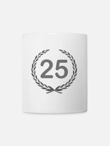 25th Anniversary Laurel Wreath 25 Years ---------------- - Mug - white