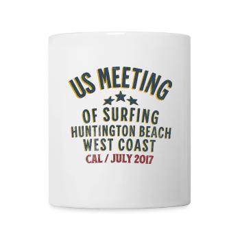 Surfen an der Westküste trifft Huntington Beach - Tasse - Weiß - Vorne