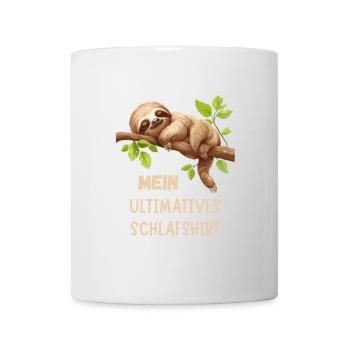 Mein Ultimatives Faultier Schlafshirt Tier Pyjama - Tasse - Weiß - Vorne
