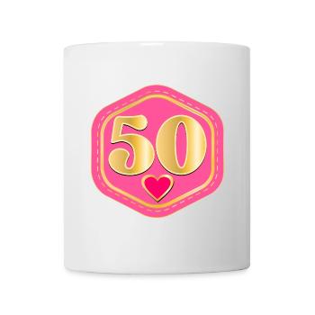 50th Birthday - FIFTY - Mug - white - Front