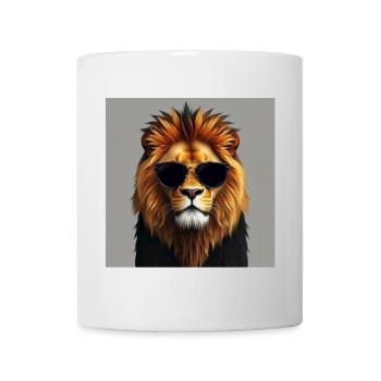 Lion stylé - Mug blanc - blanc - Devant