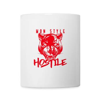 MON STYLE ? HOSTILE ! (panthère) - Mug blanc - blanc - Devant