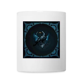 Majestätische Schwarze Krähe - Tasse - Weiß - Vorne