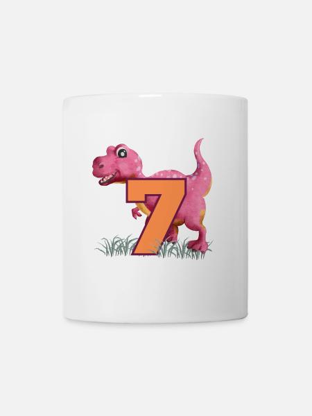 Nr.7 Dino - Tasse - Weiß