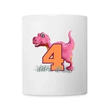 Nr.4 Dino - Tasse - Weiß - Vorne