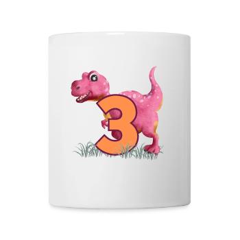 Nr.3 Dino - Tasse - Weiß - Vorne