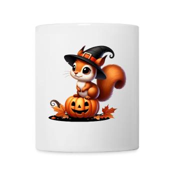 Écureuil mignon d’Halloween : un plaisir effrayant et doux - Mug blanc - blanc - Devant
