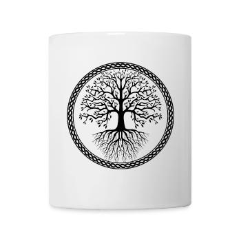 Baum des Lebens, Kraft, Familie, Natur, Liebe - Tasse - Weiß - Vorne