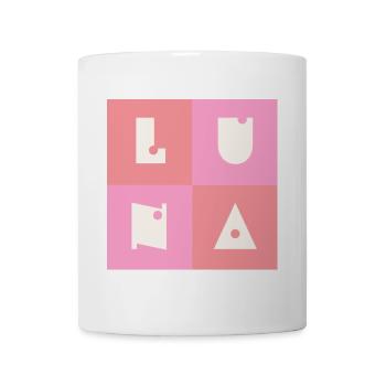 Luna Baby Name Vorname Mädchen pink - Tasse - Weiß - Vorne